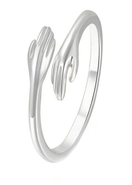 adjustable hands embrace open rings hugging hand ring romantic couple hug vintage charming statement lover wedding ring band valen4144874, Silver
adjustable hands embrace open rings hugging hand ring romantic couple hug vintage charming statement lover wedding ring band valen4144874, Silver