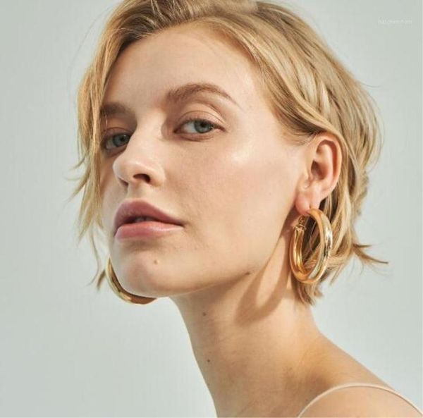 women 50 mm big gold hoops earrings minimalist thick tube round circle rings earrings for women zinc alloy trendy hiphop rock16246593, Golden;silver
women 50 mm big gold hoops earrings minimalist thick tube round circle rings earrings for women zinc alloy trendy hiphop rock16246593, Golden;silver