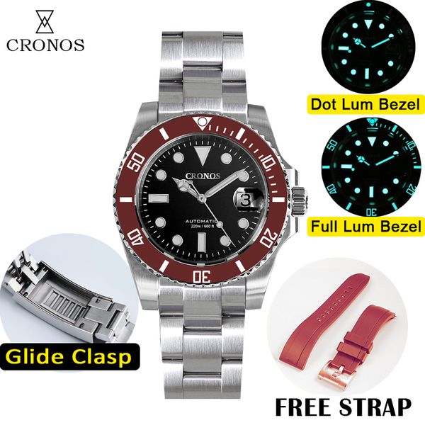 other watches cronos diver luxury mechanical men s stainless steel bracelet ceramic rotating bezel 200 meters waterproof reloj hombre 230729, Slivery;black
other watches cronos diver luxury mechanical men s stainless steel bracelet ceramic rotating bezel 200 meters waterproof reloj hombre 230729, Slivery;black