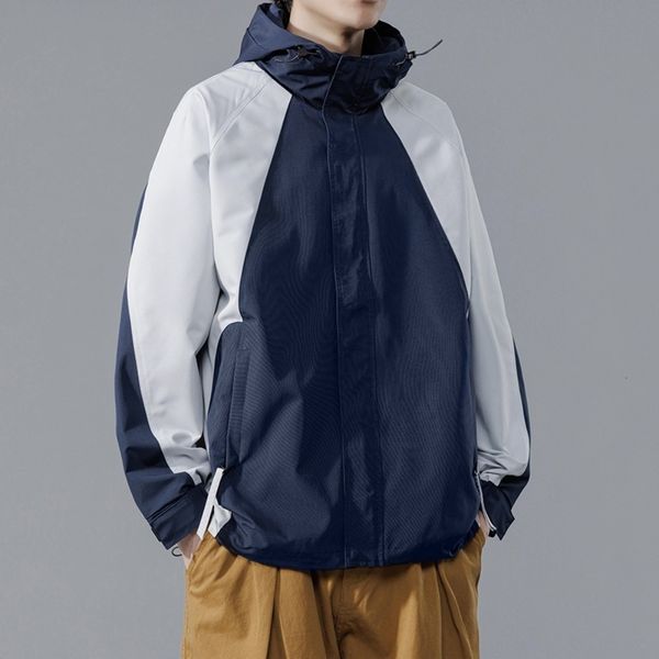 men's jackets patchwork hoodie jacket men windbreaker spring and autumn casual hip hop streetwear sports coats 2023 clothes 230729, Black;brown
men's jackets patchwork hoodie jacket men windbreaker spring and autumn casual hip hop streetwear sports coats 2023 clothes 230729, Black;brown