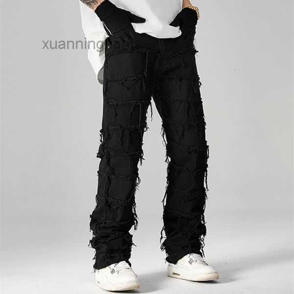 men's jeans punk stacked white straight pants men fashion hip kpop cotton old long hombre mqku, Blue
men's jeans punk stacked white straight pants men fashion hip kpop cotton old long hombre mqku, Blue