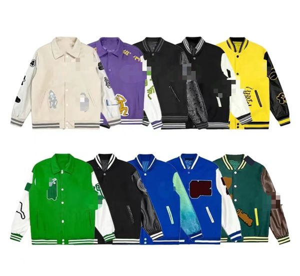 2023mens jackets baseball varsity jacket letter stitching embroidery autumn and winter men loose causal outwear jacket couple costume coats, Black;brown
2023mens jackets baseball varsity jacket letter stitching embroidery autumn and winter men loose causal outwear jacket couple costume coats, Black;brown