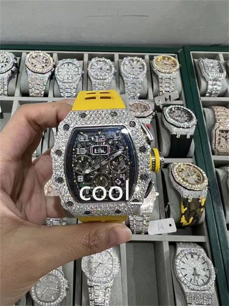 luxury mens watch for men designer movement watches diamond moissanite watch montre iced out watch automatic men's montre luxe mens lux, Slivery;brown
luxury mens watch for men designer movement watches diamond moissanite watch montre iced out watch automatic men's montre luxe mens lux, Slivery;brown