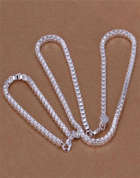 fashion men039s jewelry set 925 sterling silver plated 4mm box chain necklace bracelet 6987976
fashion men039s jewelry set 925 sterling silver plated 4mm box chain necklace bracelet 6987976