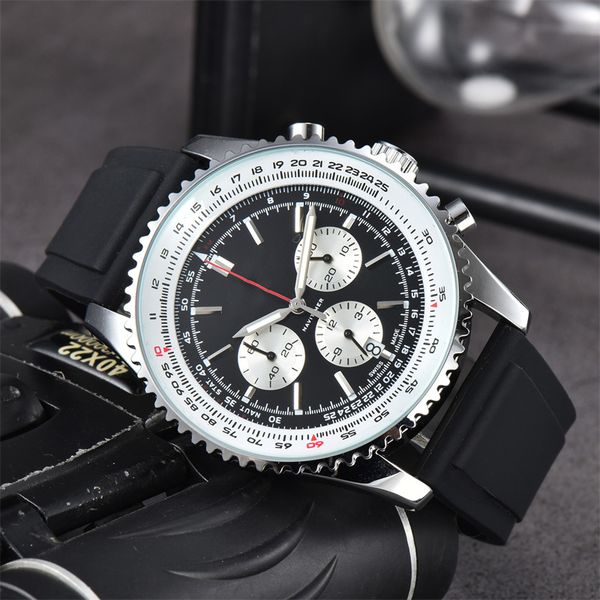 1884 men watches black rubber strap 50mm vk battery chronograph quartz movement wristwatches super luminous montre de luxe, Slivery;brown
1884 men watches black rubber strap 50mm vk battery chronograph quartz movement wristwatches super luminous montre de luxe, Slivery;brown