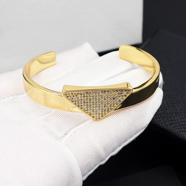 stainless steel fashion letter metal triangle full diamond open bracelet, Black
stainless steel fashion letter metal triangle full diamond open bracelet, Black