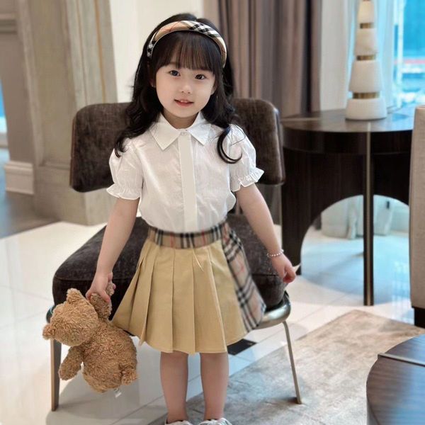 summer new brother and sister children's white short-sleeved shirt classic plaid pleated skirt shorts two-piece british style
summer new brother and sister children's white short-sleeved shirt classic plaid pleated skirt shorts two-piece british style