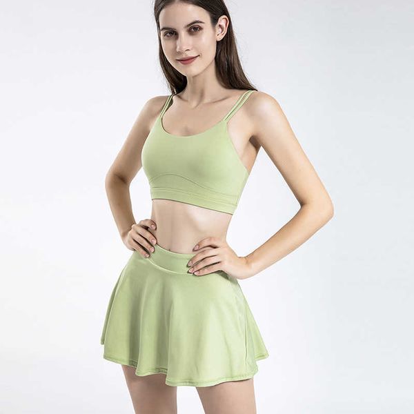 lulu vest sports short skirt bra suit women's summerbadminton skirt half pocket anti-slip bbreathable running fitness tennis skirt woma
lulu vest sports short skirt bra suit women's summerbadminton skirt half pocket anti-slip bbreathable running fitness tennis skirt woma