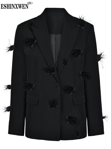 women's jackets eshin patchwork beaded feather notched collar long sleeve single breasted coats for women 2023 autumn female th4401 23, Black;brown
women's jackets eshin patchwork beaded feather notched collar long sleeve single breasted coats for women 2023 autumn female th4401 23, Black;brown