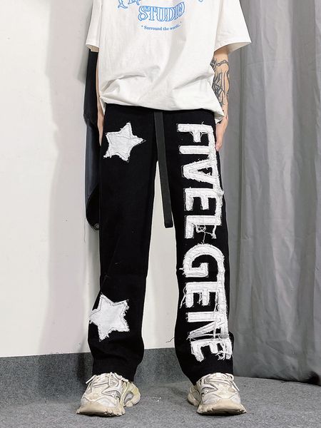 mens jeans mens black jeans hip pop y2k style straight fiiting with star letter patchworks 230729, Blue
mens jeans mens black jeans hip pop y2k style straight fiiting with star letter patchworks 230729, Blue