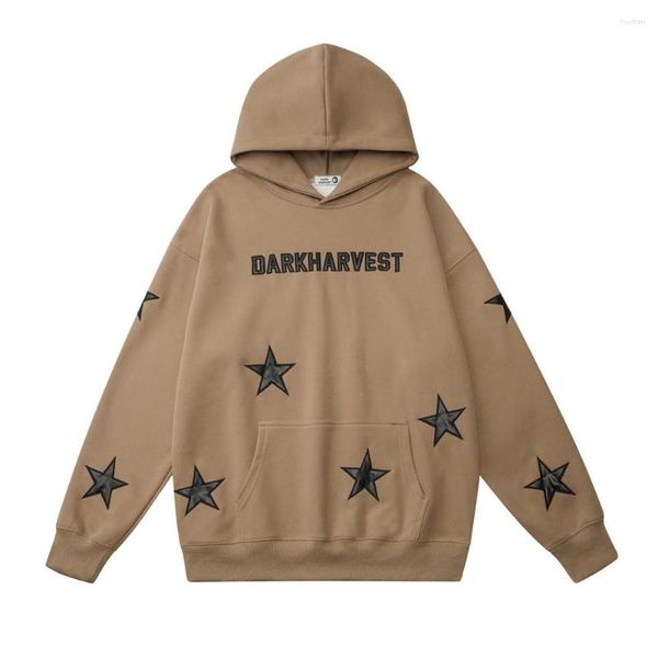 men's hoodies pentagram embroidery hooded sweatershirt streetwear hip hop y2k loose pullover men, Black
men's hoodies pentagram embroidery hooded sweatershirt streetwear hip hop y2k loose pullover men, Black