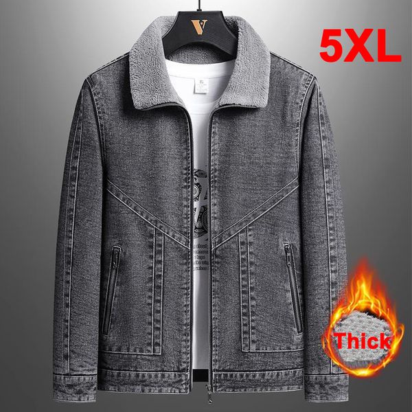men's jackets winter fleece denim jacket men warm thick coat male fashion casual solid color jean coats plus size 5xl 230729, Black;brown
men's jackets winter fleece denim jacket men warm thick coat male fashion casual solid color jean coats plus size 5xl 230729, Black;brown