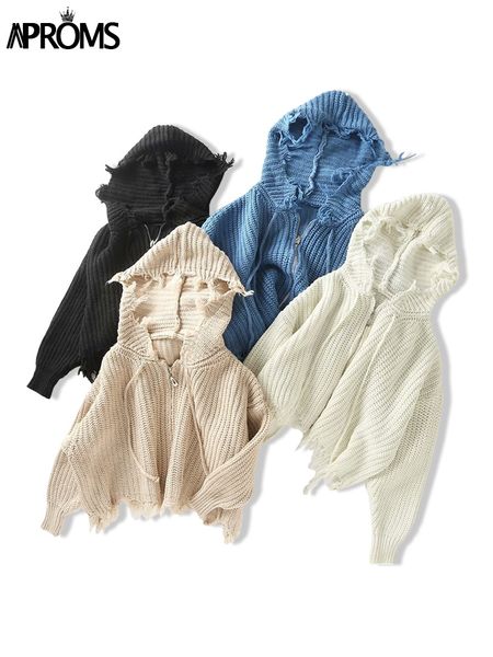 women's knits tees aproms casual tassel hooded knitted sweater women zipper loose cropped cardigans winter coat cool gilrs streetwear j, White
women's knits tees aproms casual tassel hooded knitted sweater women zipper loose cropped cardigans winter coat cool gilrs streetwear j, White