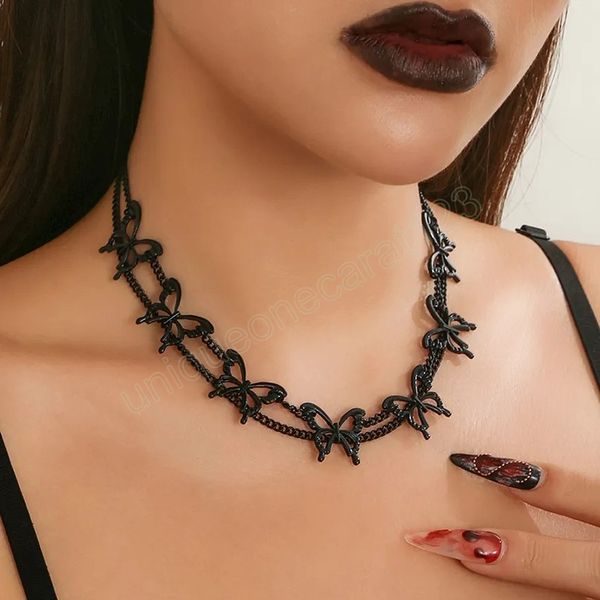 punk black butterfly short choker necklace for women trendy layered chain collar on neck 2023 fashion jewelry accessories female, Golden;silver
punk black butterfly short choker necklace for women trendy layered chain collar on neck 2023 fashion jewelry accessories female, Golden;silver