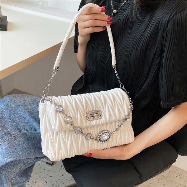 designer bag pearl studded diamond shoulder crossbody bag woven shoulder strap chain bag colorful pleated underarm bag tfrt
designer bag pearl studded diamond shoulder crossbody bag woven shoulder strap chain bag colorful pleated underarm bag tfrt
