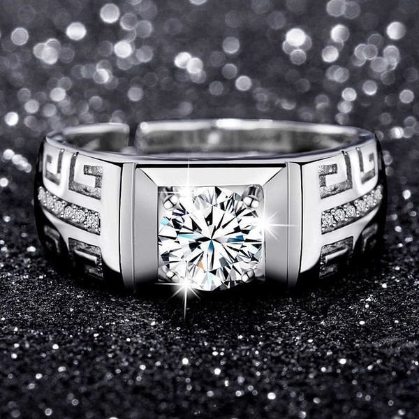 band rings big men's four claw ring high d colorplatinum plated wedding ring 003, Silver
band rings big men's four claw ring high d colorplatinum plated wedding ring 003, Silver