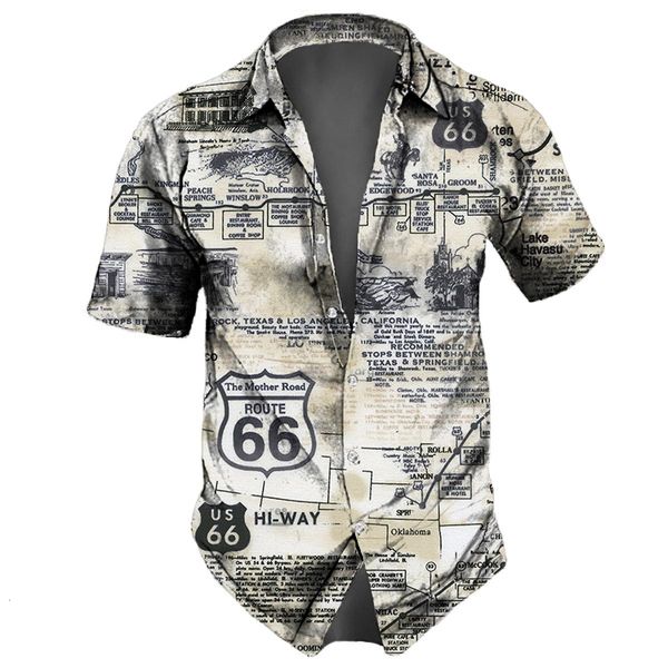 men's casual shirts vintage route 66 print short sleeve summer clothing american landmarks pattern shirt oversized tees streetwear 230, White;black
men's casual shirts vintage route 66 print short sleeve summer clothing american landmarks pattern shirt oversized tees streetwear 230, White;black