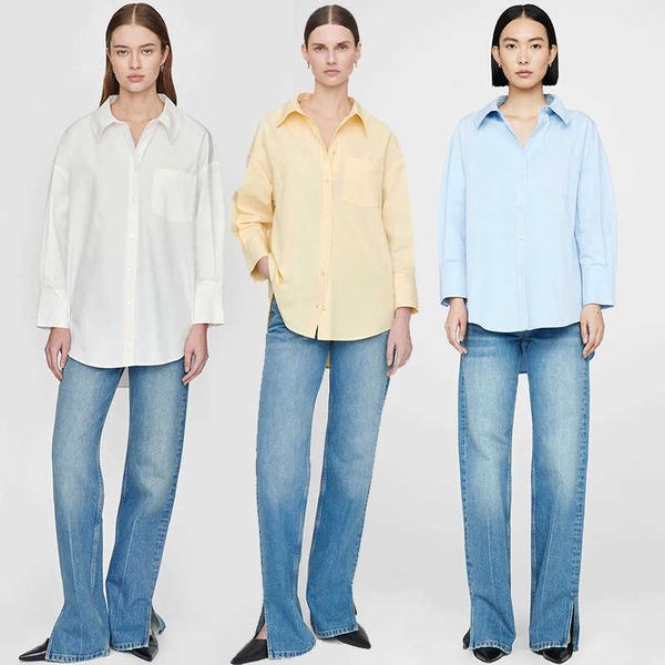 23ss women designer shirt silk casual loose embroidered anines lapel hem curved women hawaii beach shirt bings classic fashion hoodies, White
23ss women designer shirt silk casual loose embroidered anines lapel hem curved women hawaii beach shirt bings classic fashion hoodies, White