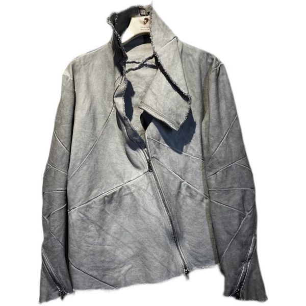 men's jackets deconstruction asymmetric tailoring cold dyeing design men retro distressed washed zipperc coat 230729, Black;brown
men's jackets deconstruction asymmetric tailoring cold dyeing design men retro distressed washed zipperc coat 230729, Black;brown