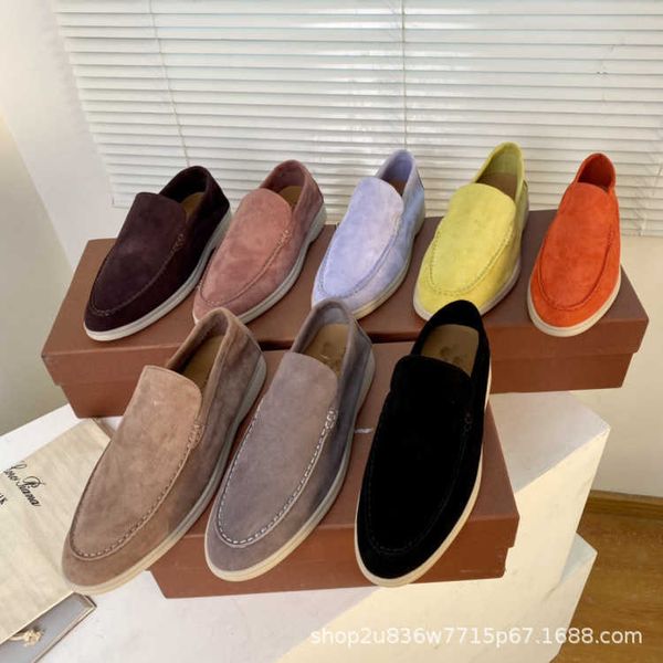 spring and autumn new loro pia lefu shoes handmade shoes lp one step lazy shoes flat bottom casual couple, Black
spring and autumn new loro pia lefu shoes handmade shoes lp one step lazy shoes flat bottom casual couple, Black