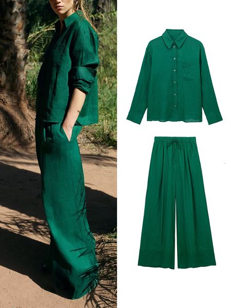 women's two piece pants pants sets women spring autumn 2 piece linen shirt wide leg pants women's suit green casual two pieces set, White
women's two piece pants pants sets women spring autumn 2 piece linen shirt wide leg pants women's suit green casual two pieces set, White