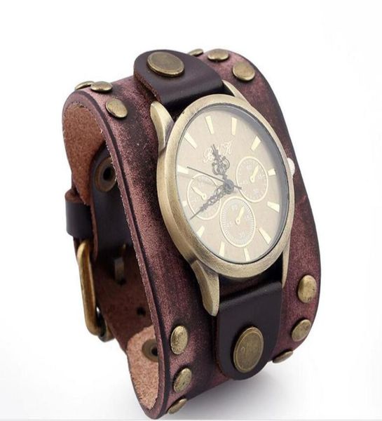 2017 new fashion 100 genuine leather bracelet watch rivet wide bracelet 52mm men watch belt buckle retro leather bracelet watch1992515, Slivery;black
2017 new fashion 100 genuine leather bracelet watch rivet wide bracelet 52mm men watch belt buckle retro leather bracelet watch1992515, Slivery;black
