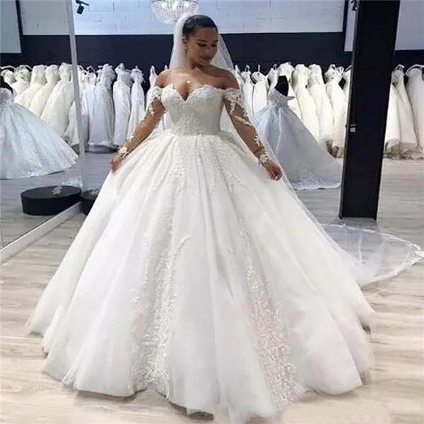 plus size ball gown wedding dress vintage lace appliques off shoulder long sleeves wedding gowns 2019 zipper back country bridal w259o, White
plus size ball gown wedding dress vintage lace appliques off shoulder long sleeves wedding gowns 2019 zipper back country bridal w259o, White