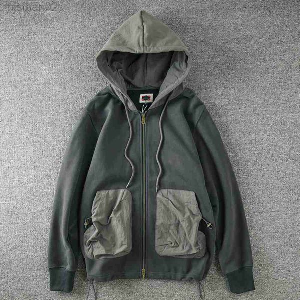 men's hoodies sweatshirts new autumn and winter japanese trend design plus velvet hooded sweater men's stitching fabric zipper car, Black
men's hoodies sweatshirts new autumn and winter japanese trend design plus velvet hooded sweater men's stitching fabric zipper car, Black