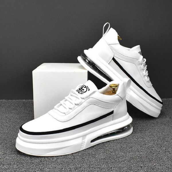 korean style men fashion platform shoes breathable original leather shoe air cushion white sneakers comfort young streetwear man 1aa29, Black
korean style men fashion platform shoes breathable original leather shoe air cushion white sneakers comfort young streetwear man 1aa29, Black