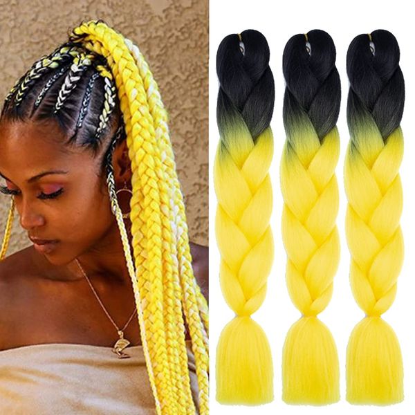 24 inch jumbo braiding hair extension crochet braids hair 100g/pc ombre color synthetic crochet braids hair extension j2, Black
24 inch jumbo braiding hair extension crochet braids hair 100g/pc ombre color synthetic crochet braids hair extension j2, Black