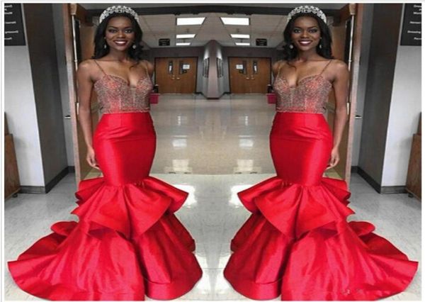 spaghetti straples satin red mermaid prom dresses 2016 pleated ruffles dubai evening gowns custom made6741159, Black
spaghetti straples satin red mermaid prom dresses 2016 pleated ruffles dubai evening gowns custom made6741159, Black