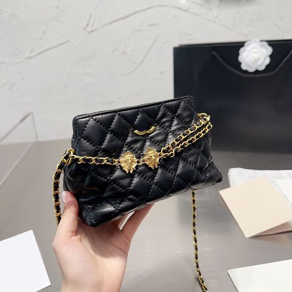 women designer mini crossbody bag lion head decoration gold metal hardware matelasse chain real leather vintage shoulder handbag luxury purs
women designer mini crossbody bag lion head decoration gold metal hardware matelasse chain real leather vintage shoulder handbag luxury purs