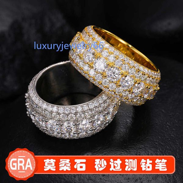 s925 sterling silver moissanite ring hip hop men hiphop ring no. 6-12 ring accessories