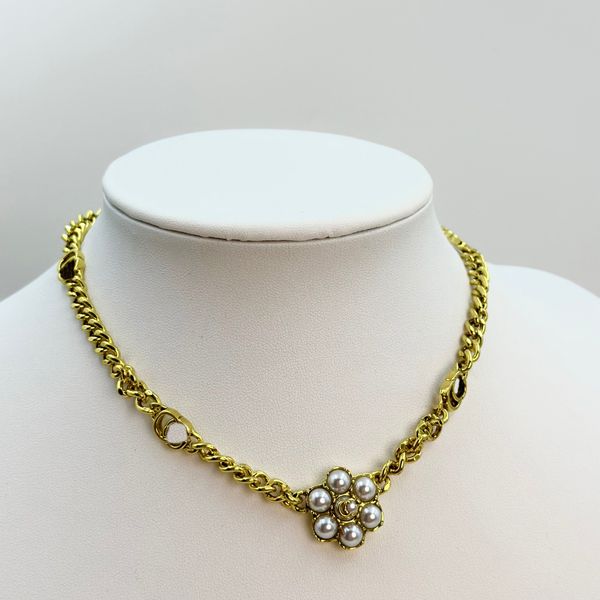 fashion women designer pearl flowers necklaces 18k gold plated stainless steel letter pendant chain choker crystal wedding gift jewelry, Silver
fashion women designer pearl flowers necklaces 18k gold plated stainless steel letter pendant chain choker crystal wedding gift jewelry, Silver
