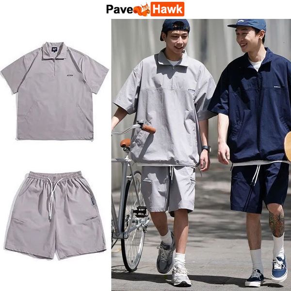 mens tracksuits sets men women summer outdoors half zipper shorts cargo 2pcs set couples sleeve fashion japanese style suits 230731, Gray
mens tracksuits sets men women summer outdoors half zipper shorts cargo 2pcs set couples sleeve fashion japanese style suits 230731, Gray