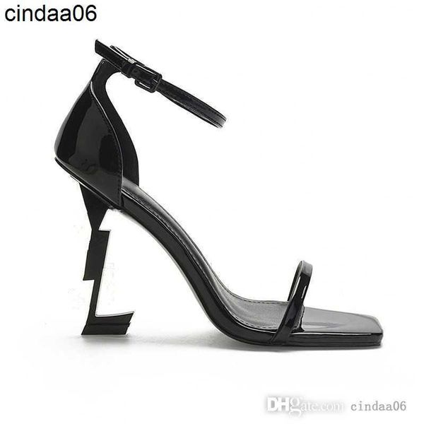 2023 new fashion open toe sandals with letters and shaped heels fashion piece women's shoe, Black
2023 new fashion open toe sandals with letters and shaped heels fashion piece women's shoe, Black