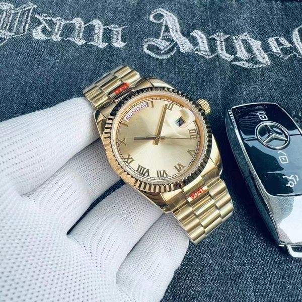 luxury designer classic fashion automatic watch stainless steel watch band size 36mm sapphire glass a ladies' favorite christmas gift f, Slivery;golden
luxury designer classic fashion automatic watch stainless steel watch band size 36mm sapphire glass a ladies' favorite christmas gift f, Slivery;golden