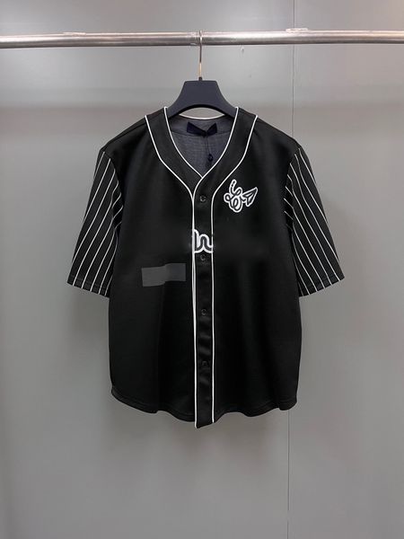 2023 spring/summer new arrival: black baseball shirt - 73% polyester, 22% cotton, 5% nylon short sleeve cardigan euro size, White;black
2023 spring/summer new arrival: black baseball shirt - 73% polyester, 22% cotton, 5% nylon short sleeve cardigan euro size, White;black