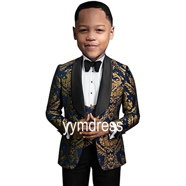 gold jacquard boys tuxedos for wedding ring bearer suits page boy one buttons shawl lapel (jacket+pants+bow+vest) baby birthday party, Black
gold jacquard boys tuxedos for wedding ring bearer suits page boy one buttons shawl lapel (jacket+pants+bow+vest) baby birthday party, Black