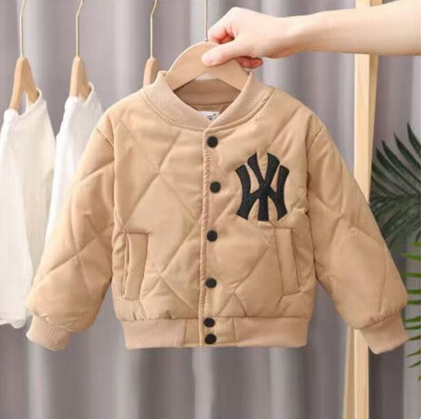 children's autumn winter baseball jackets boy khaki letter embroider outwear girls coat fashion cotton padded jacket baby thicken jacke, Blue;gray
children's autumn winter baseball jackets boy khaki letter embroider outwear girls coat fashion cotton padded jacket baby thicken jacke, Blue;gray