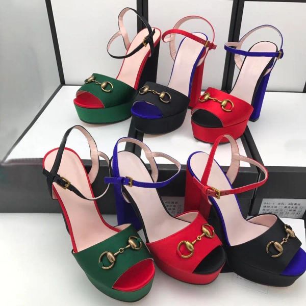 classic high-heeled sandals party fashion 100% leather women platform shoes designer suede women's metal belt buckle thick heel women s, Black
classic high-heeled sandals party fashion 100% leather women platform shoes designer suede women's metal belt buckle thick heel women s, Black
