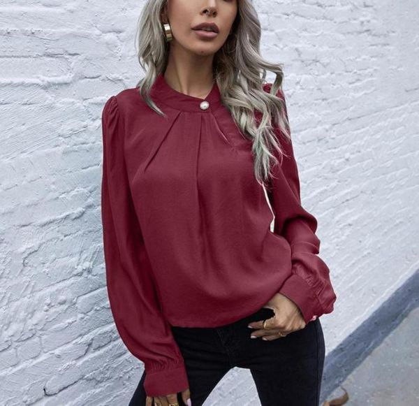 black red green ruched shirt women 2021 full sleeve o neck with button ladies spring autumn elegant vintage and blouses women8193102, White
black red green ruched shirt women 2021 full sleeve o neck with button ladies spring autumn elegant vintage and blouses women8193102, White