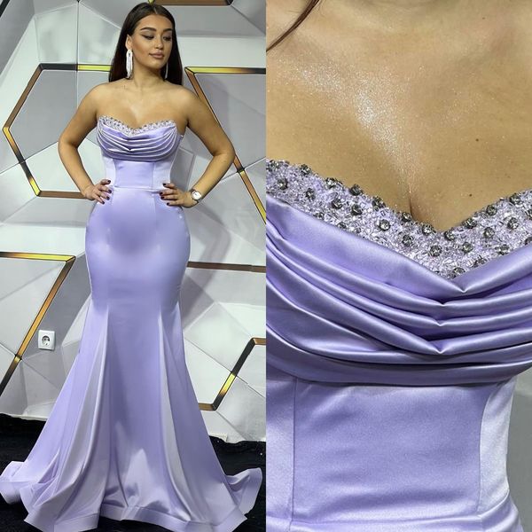 elegant lavender mermaid evening dresses sleeveless party prom dress sweep train long dress for special occasion, Black;red
elegant lavender mermaid evening dresses sleeveless party prom dress sweep train long dress for special occasion, Black;red