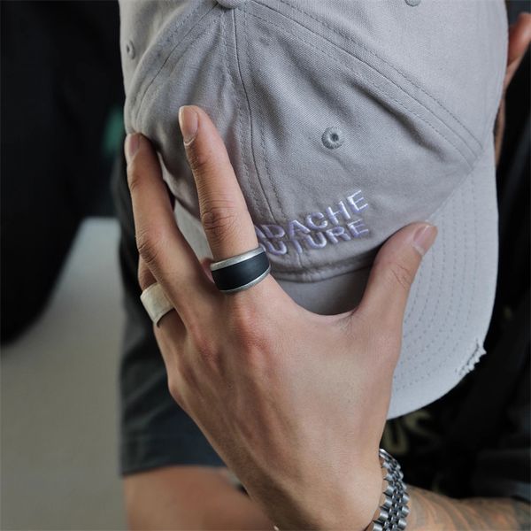 2023ss original design black matte ring vintage exaggerates trendy niche style men's charm index finger accessories brand, Silver
2023ss original design black matte ring vintage exaggerates trendy niche style men's charm index finger accessories brand, Silver