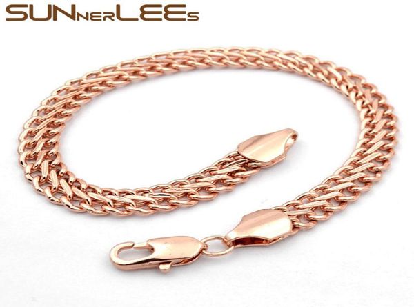 sunnerlees fashion jewelry rose gold color bracelet 7mm braided link chain for mens womens gift c75 b8422004, Black
sunnerlees fashion jewelry rose gold color bracelet 7mm braided link chain for mens womens gift c75 b8422004, Black