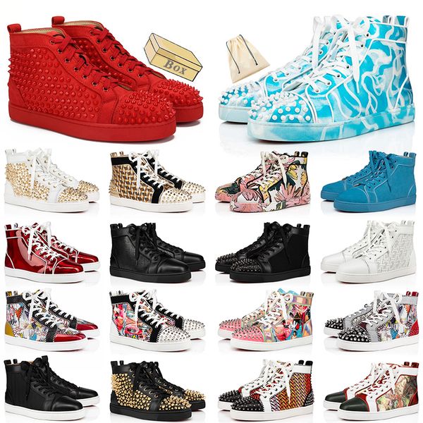 aaa+ quality luxury brand christians red bottoms men women high cut platform shoes designer sneakers womens mens loafers fashion spikes casu, Black
aaa+ quality luxury brand christians red bottoms men women high cut platform shoes designer sneakers womens mens loafers fashion spikes casu, Black