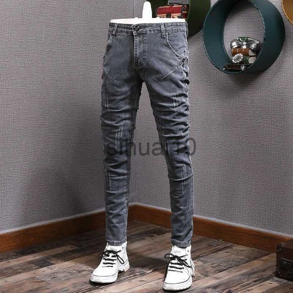 men's jeans fashion designer men jeans retro gray stretch slim ripped jeans men elastic trousers vintage casual denim pencil pants homb, Blue
men's jeans fashion designer men jeans retro gray stretch slim ripped jeans men elastic trousers vintage casual denim pencil pants homb, Blue
