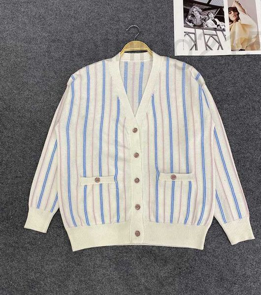 women's knits & tees designer spring, summer, and autumn handmade embossed stripe v-neck knitted cardigan m0q7, White
women's knits & tees designer spring, summer, and autumn handmade embossed stripe v-neck knitted cardigan m0q7, White