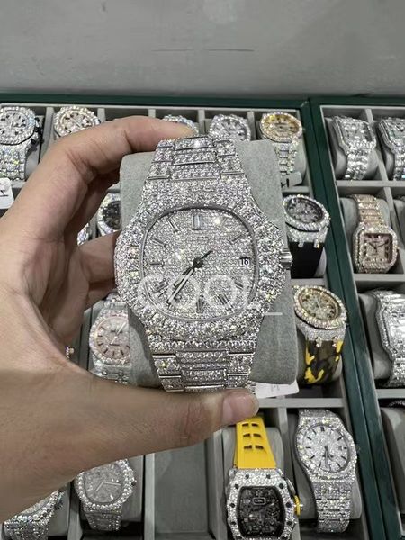 luxury mens watch for men designer movement watches diamond moissanite watch montre iced out watch automatic men's montre luxe mens lux, Slivery;brown
luxury mens watch for men designer movement watches diamond moissanite watch montre iced out watch automatic men's montre luxe mens lux, Slivery;brown