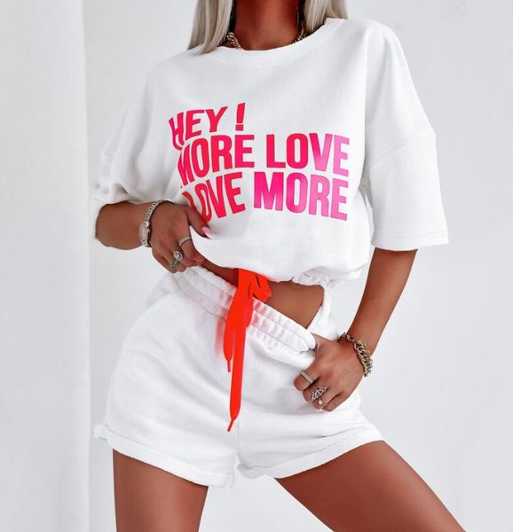 women's tracksuits 2023 summer leisure sports women's two piece set short sleeve letter printing shorts women's set, Gray
women's tracksuits 2023 summer leisure sports women's two piece set short sleeve letter printing shorts women's set, Gray